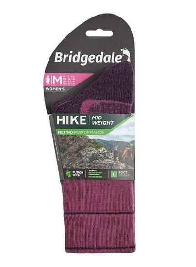 Bridgedale - Chaussettes de randonnée en laine d'épaisseur moyenne pour femmes