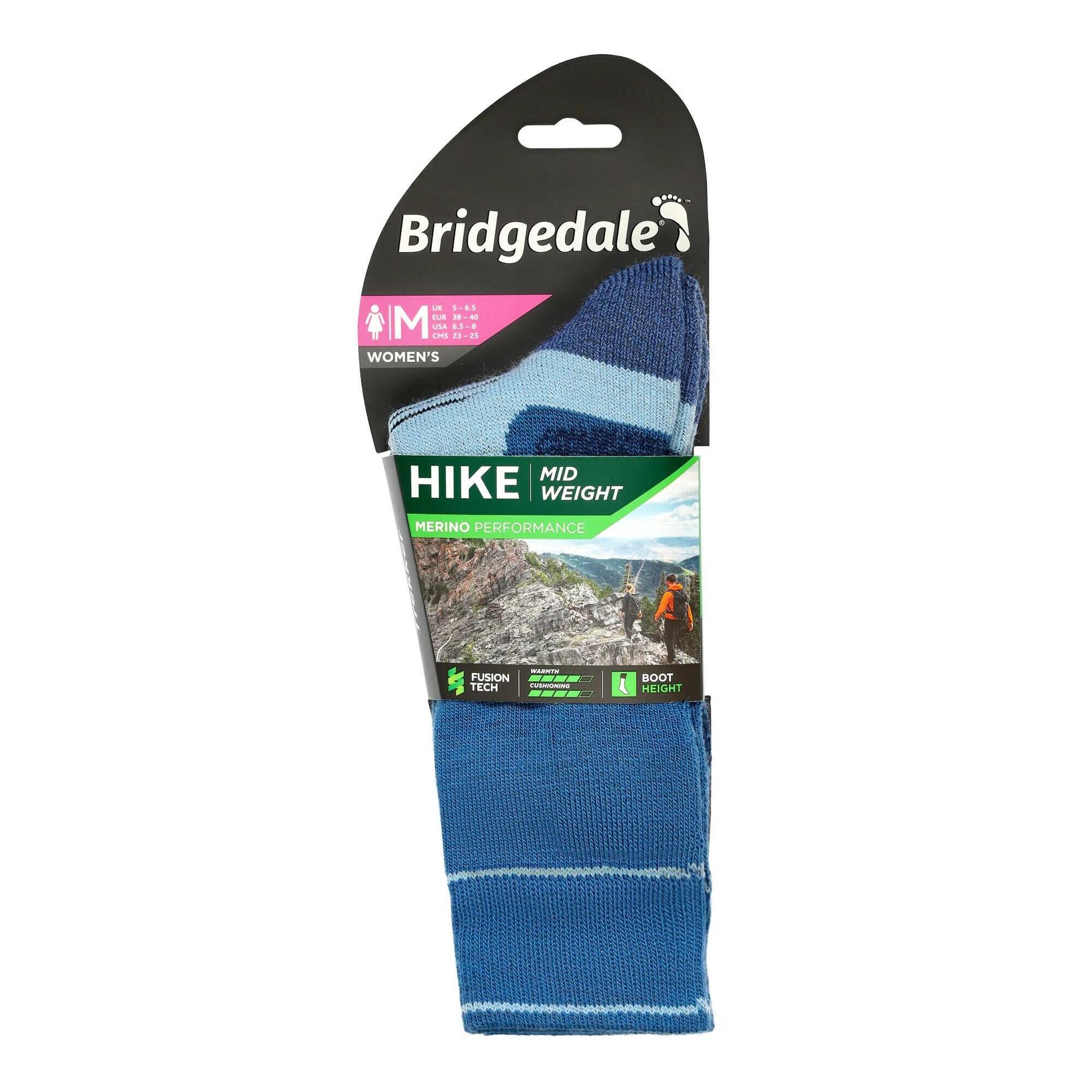 BRIDGEDALE Dámské turistické ponožky střední hmotnosti z merino vlny