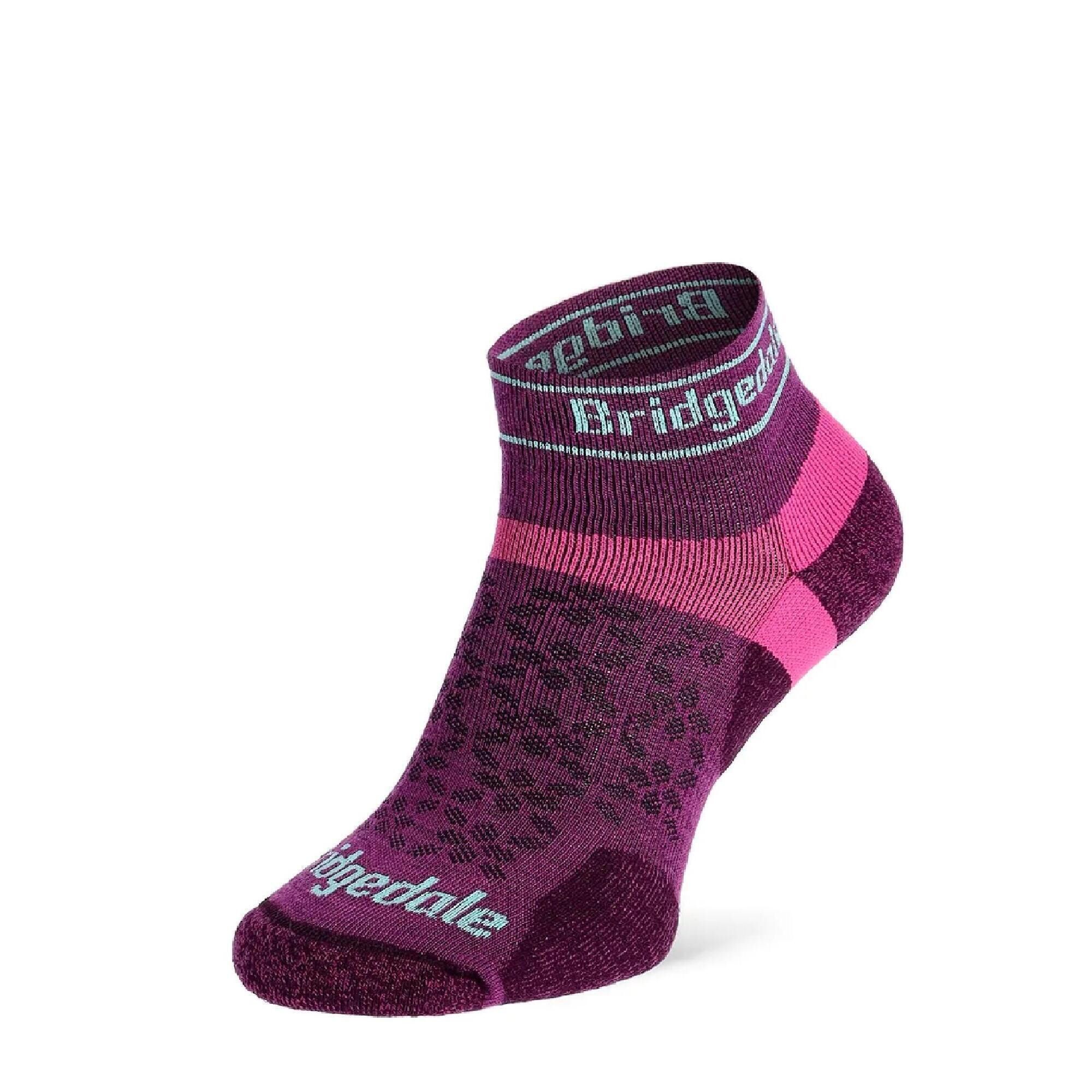 BRIDGEDALE TRAIL RUN Ultralight T2 Merino Sport Low Women's - Damson