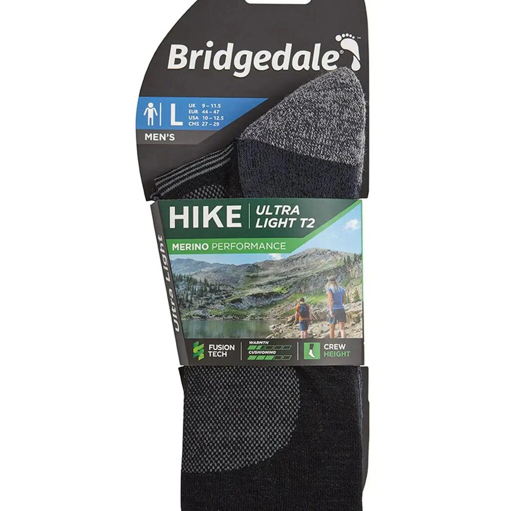 HIKE Ultralight T2 Merino Performance Original Crew Men's - Black
