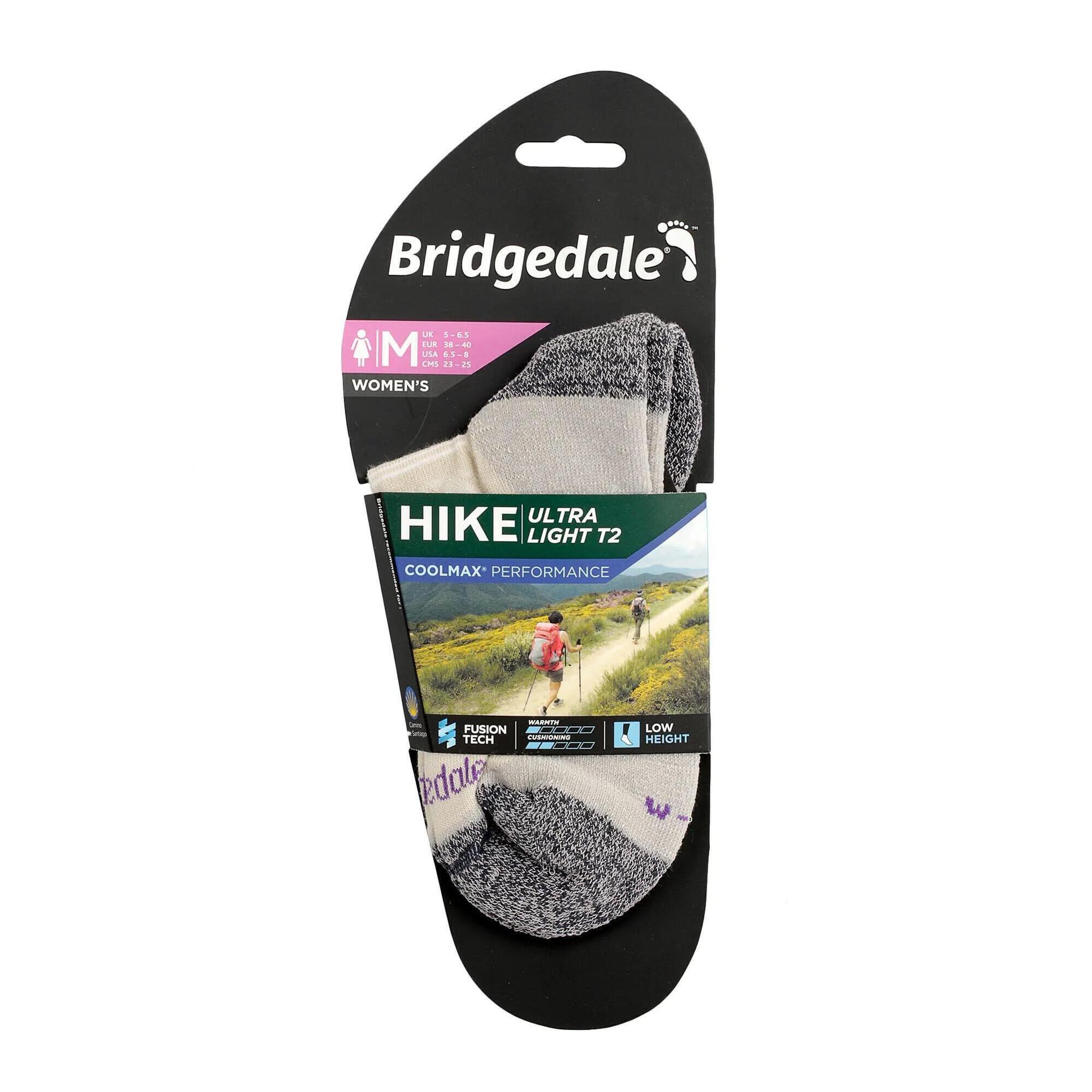 BRIDGEDALE HIKE Ultralight T2 Coolmax Performance Ankle Women's - Taupe grey