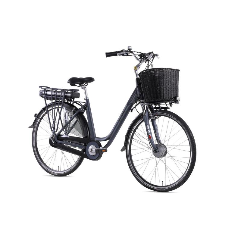 Vélo électrique femme,avec panier,Grey Motion 3.0,Nexus 7,13Ah,gris