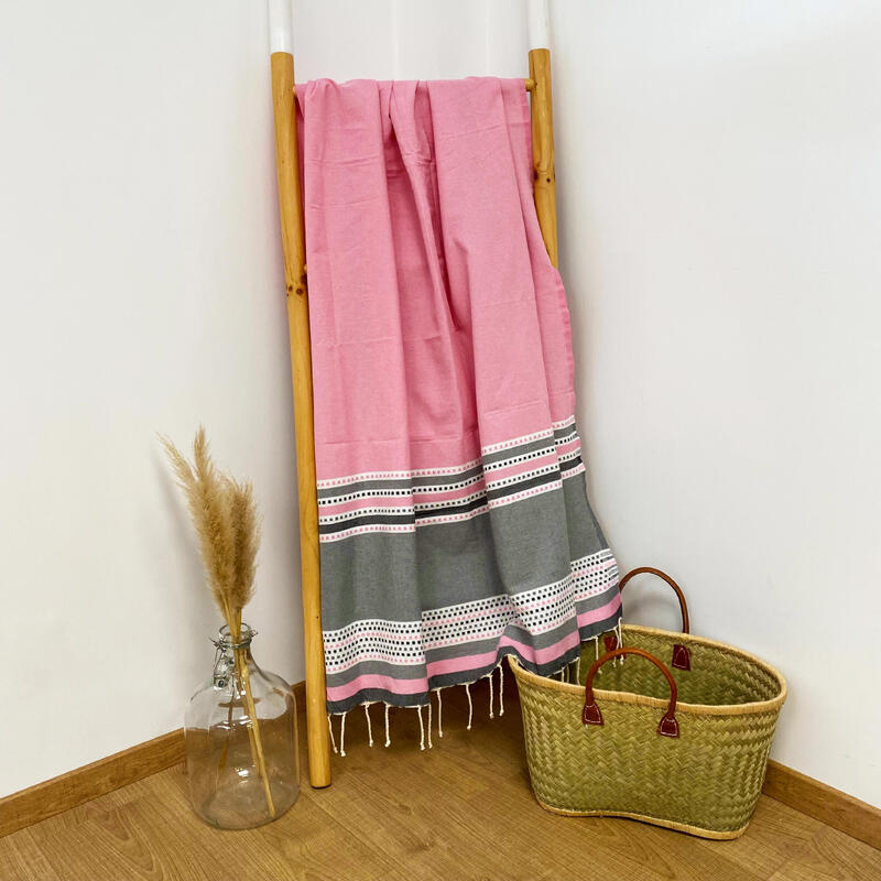 Fouta Tradicional Banado Rosa 100x200 190g/m² (2.5oz)