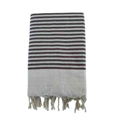 Traditionelle Fouta Yadara Taupe 100x200 190g/m²