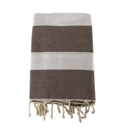Fouta traditionnelle Transat Taupe 100x200 190g/m²