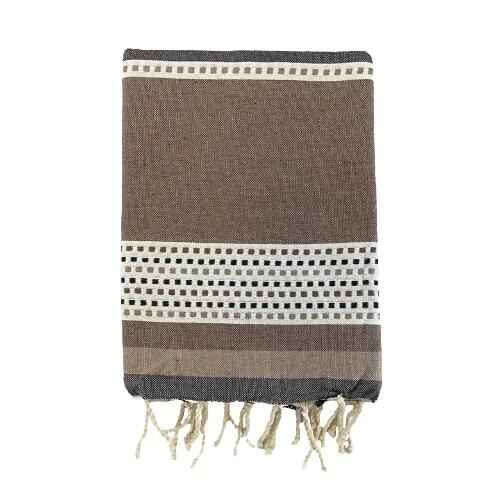 Traditionelle Fouta Banado Taupe 100x200 190g/m²