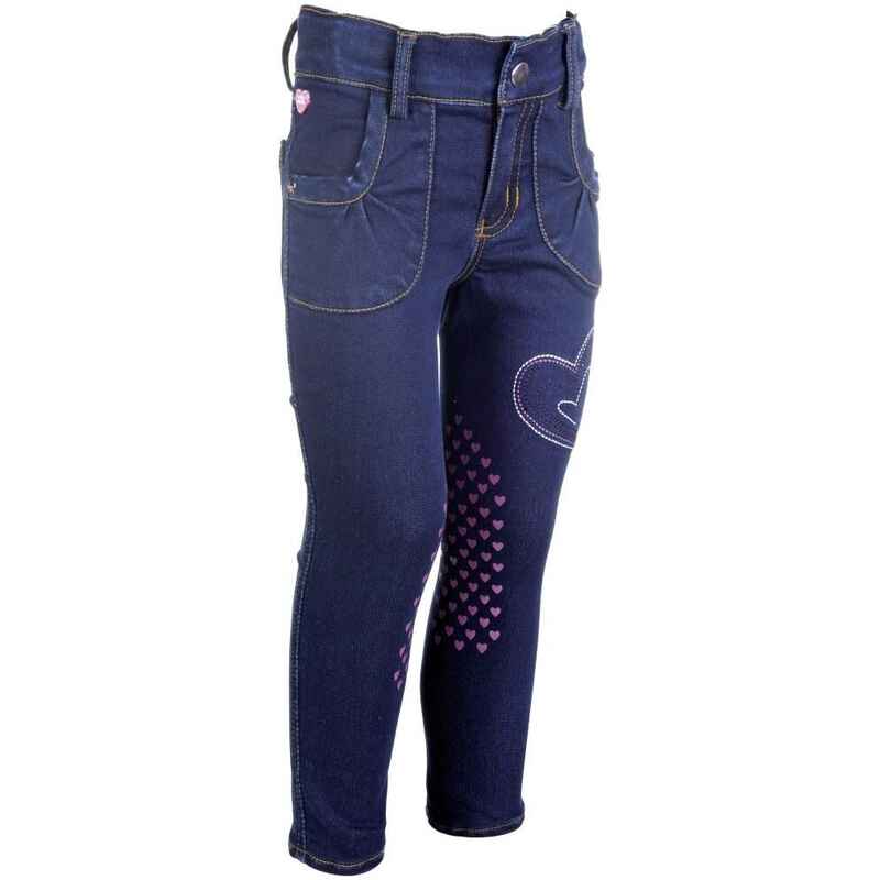 Kinder Reithose Silikon Kniebesatz BELLAMONTE HORSES jeansblau