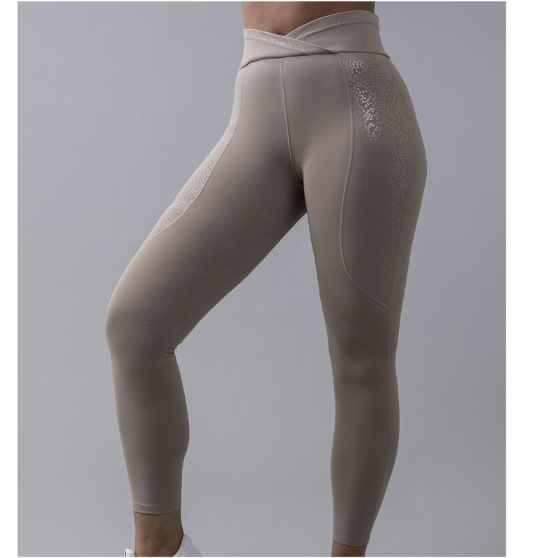 Damen Reitleggings Silikon Vollbesatz KLKatinka F-Tec2 beige cinder