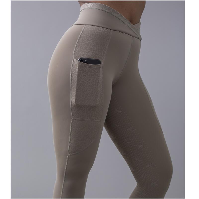 Damen Reitleggings Silikon Vollbesatz KLKatinka F-Tec2 beige cinder