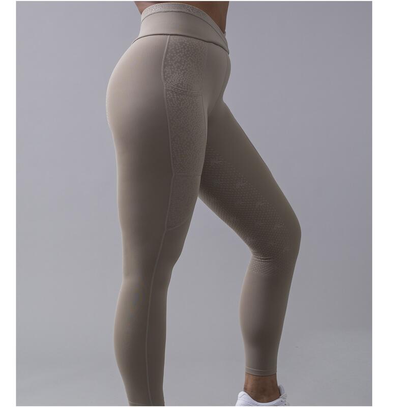 Damen Reitleggings Silikon Vollbesatz KLKatinka F-Tec2 beige cinder