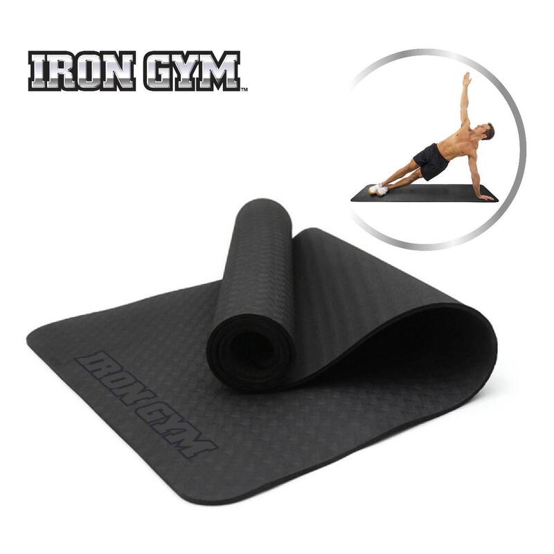 Iron Gym Yoga mat 6 mm, Fitness mat  zwart anti slip ,183 x 61 cm