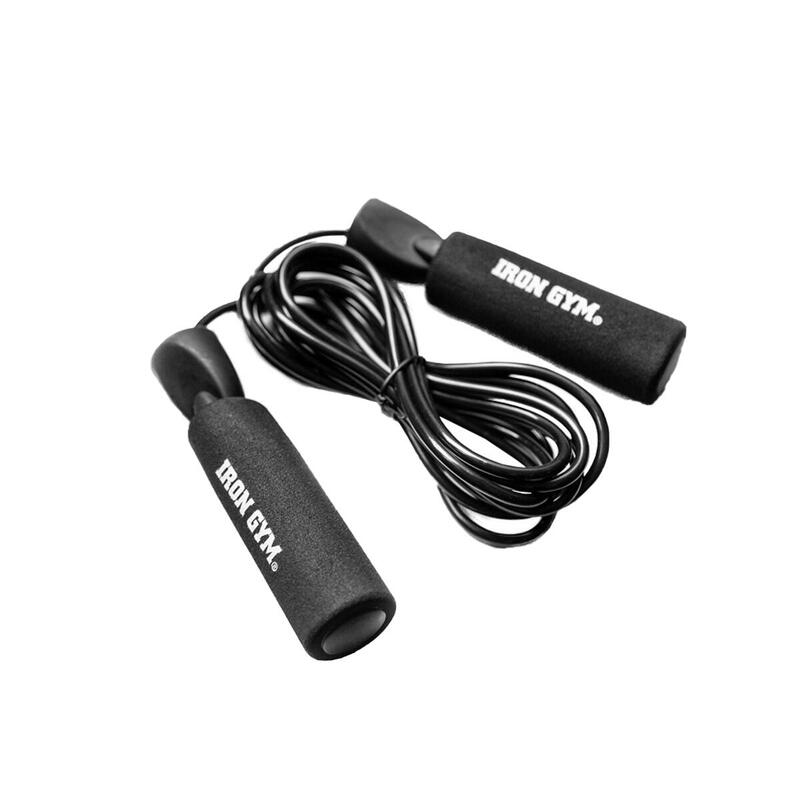 Iron Gym Speed Rope Nylon Zwart, Springtouw Fitness accessoires