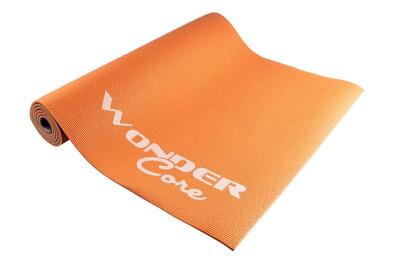Wonder core - twin color yoga mat - orange/grey