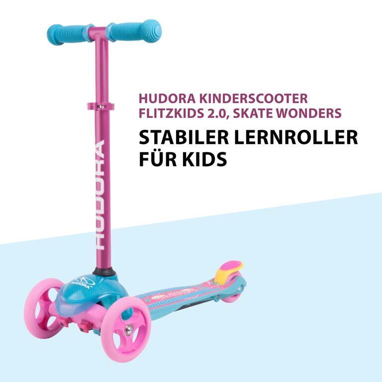 Kids Trotinete Flitzkids 2.0 - 3 rodas - Pink