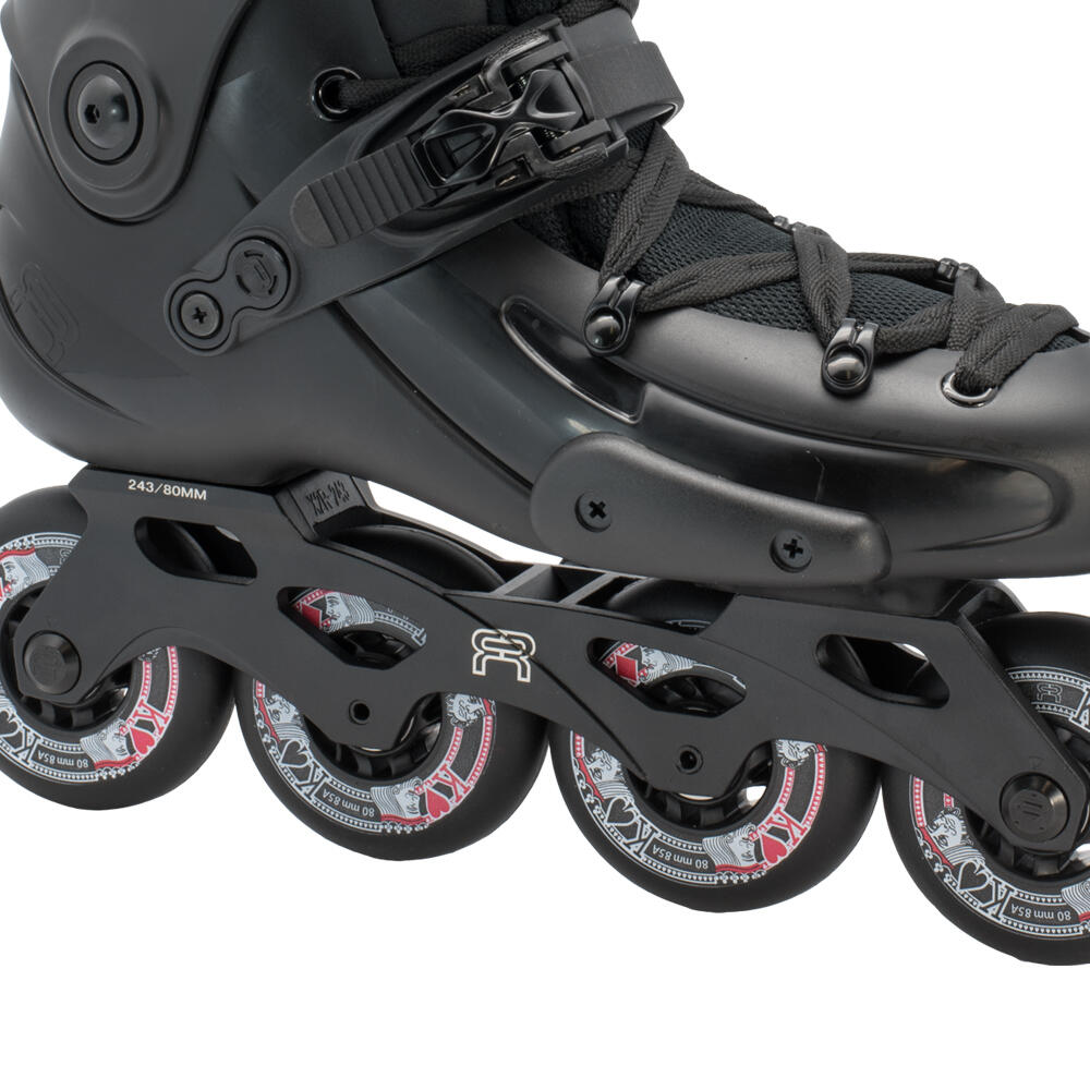 FR 3 80 UNISEX INLINE FITNESS, FREESTYLE & FREERIDE SKATES – BLACK 3/4