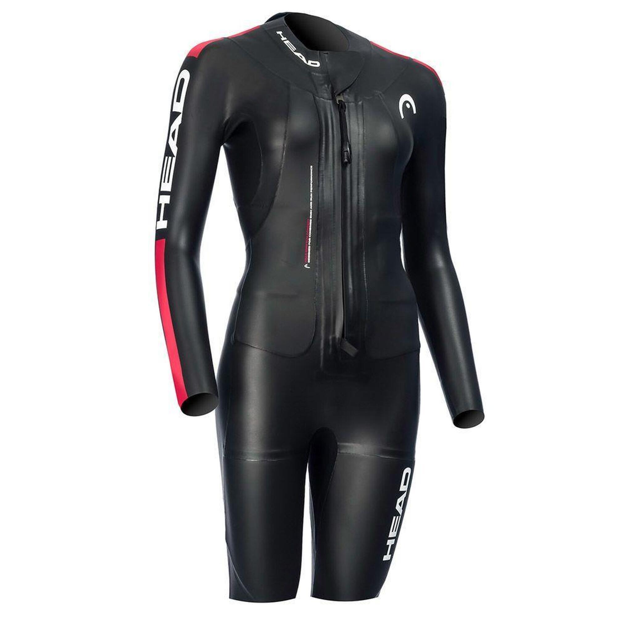 HEAD Head Swimrun Base Womens Shorty Wetsuit - Black / Red