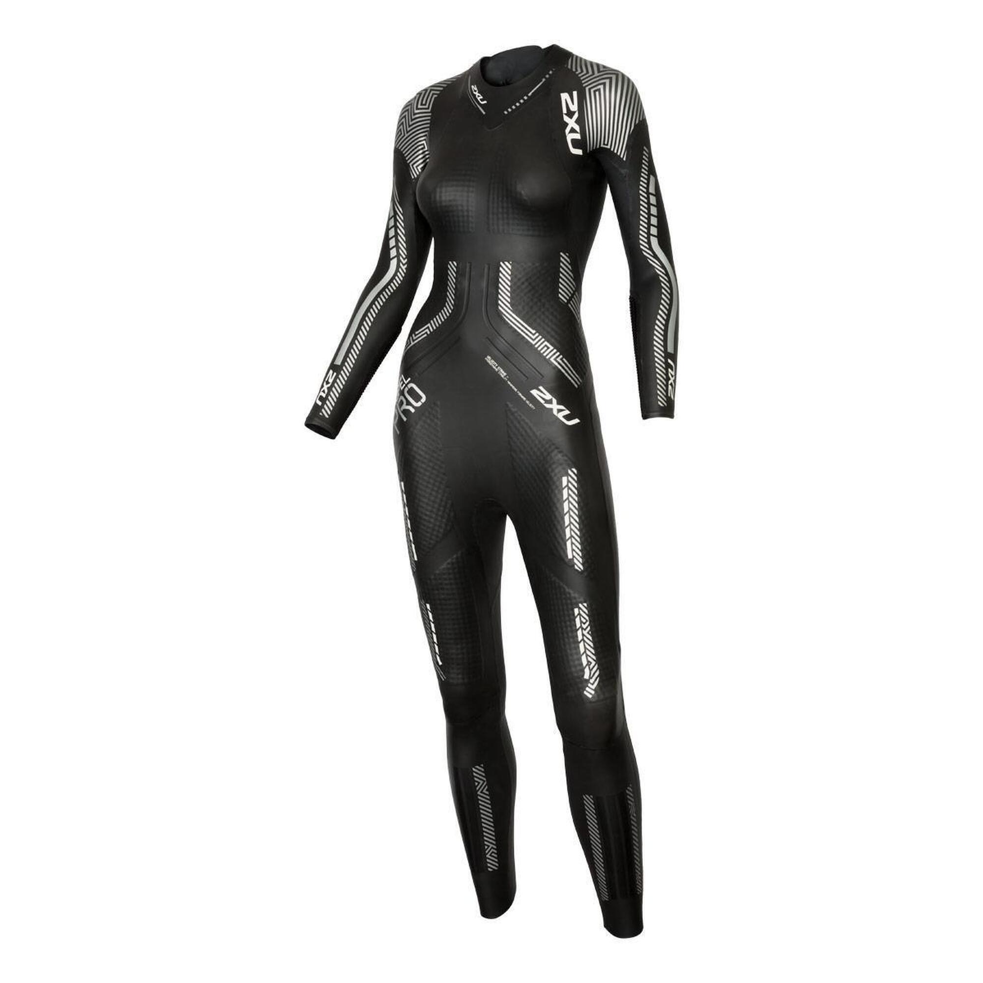 2XU Women's Propel Pro Wetsuit - Black/Silver 1/3