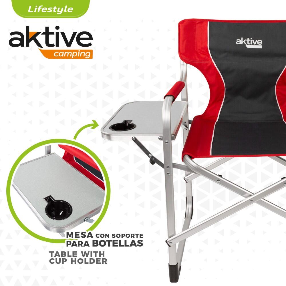 Pack 2 sedie regista da campeggio con tavolo e borsa frigo Aktive 3/7