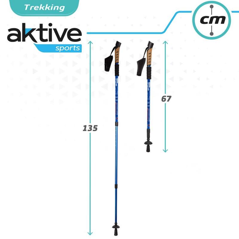 Par bastões de caminhada alumínio 135 cm Aktive Sports