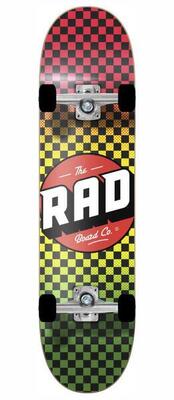 RAD Checkers Progressive Skateboard Completo - 7.75" - Nero/Verde acqua