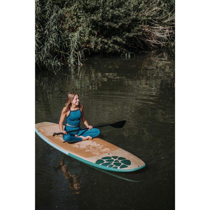 Tabla Paddle SUP - Hecha a mano con madera Paulownia y corcho natural - SUP Yoga