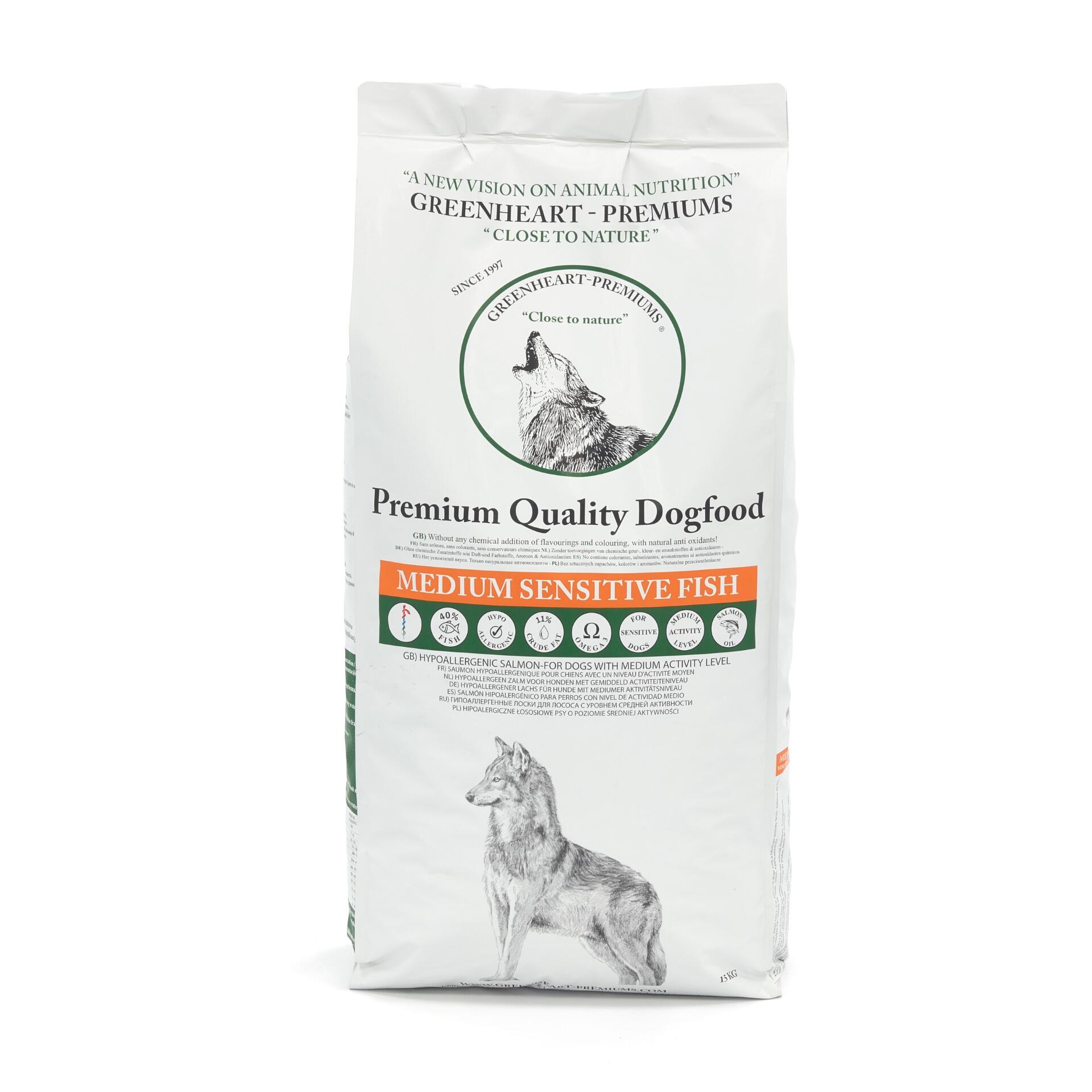 Greenheart Premiums - Croquettes Chien Adulte Sensible Saumon - Greenheart Medium Sensitive Fish -12kg - Croquette - 12 Kg - Decathlon