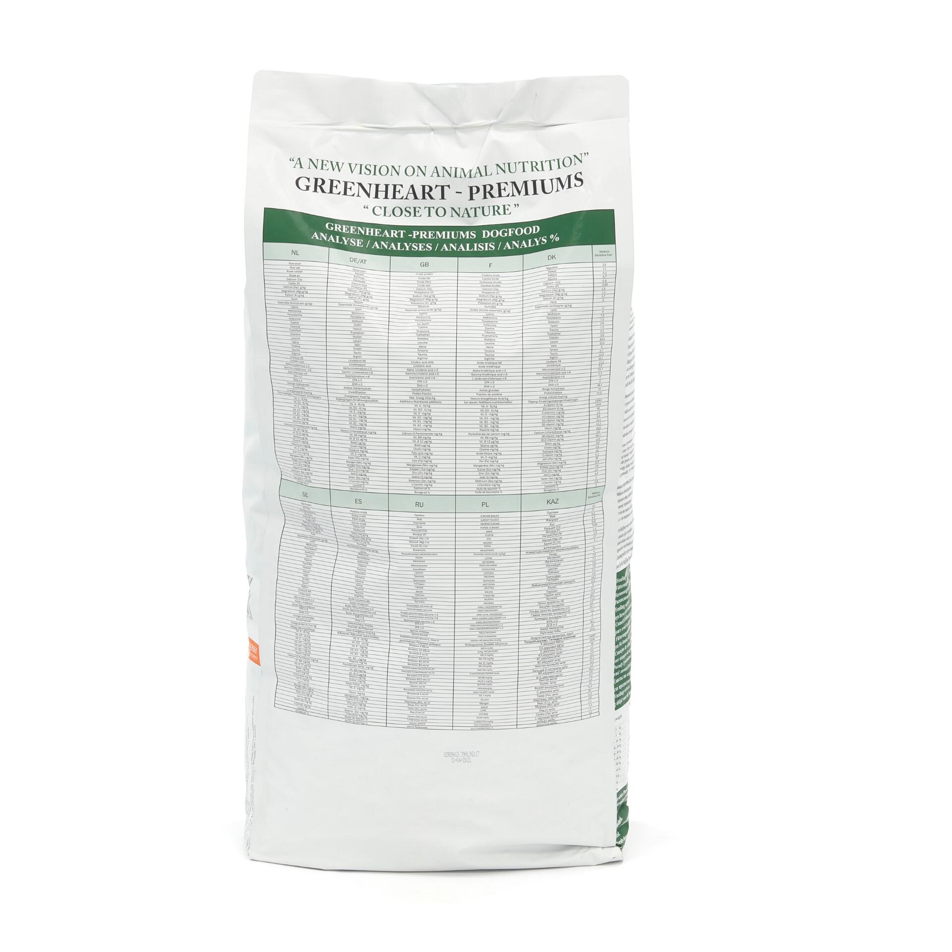 Croquettes chien adulte sensible saumon - Greenheart Medium Sensitive Fish -12KG 3/5