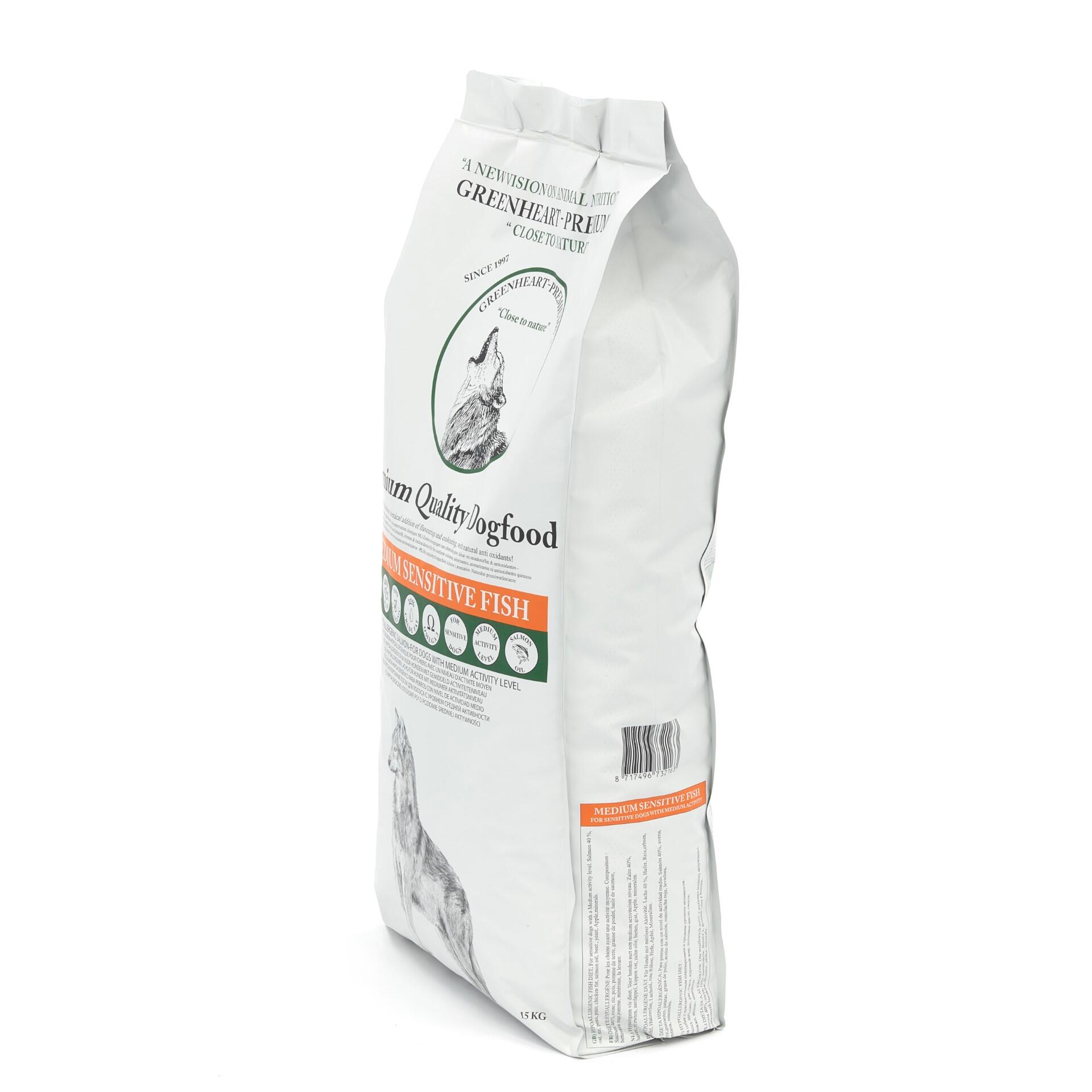 Croquettes chien adulte sensible saumon - Greenheart Medium Sensitive Fish -12KG 2/5
