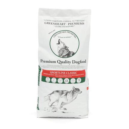Croquettes chien adulte sportif au poulet- Greenheart Sportline Classic - 12Kg