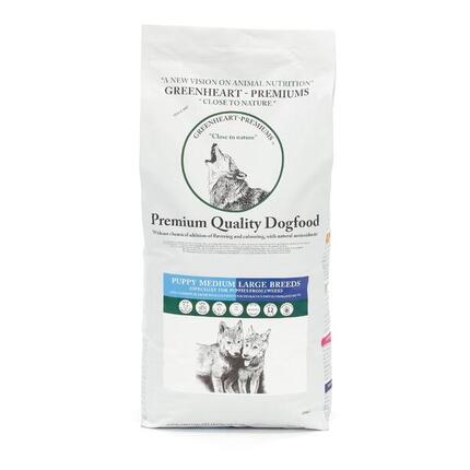 Croquettes chiot au poulet et au poisson - Greenheart Puppy Medium - 12Kg