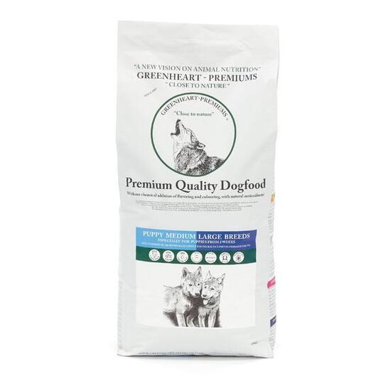 Croquettes chiot au poulet et au poisson - Greenheart Puppy Medium - 12Kg