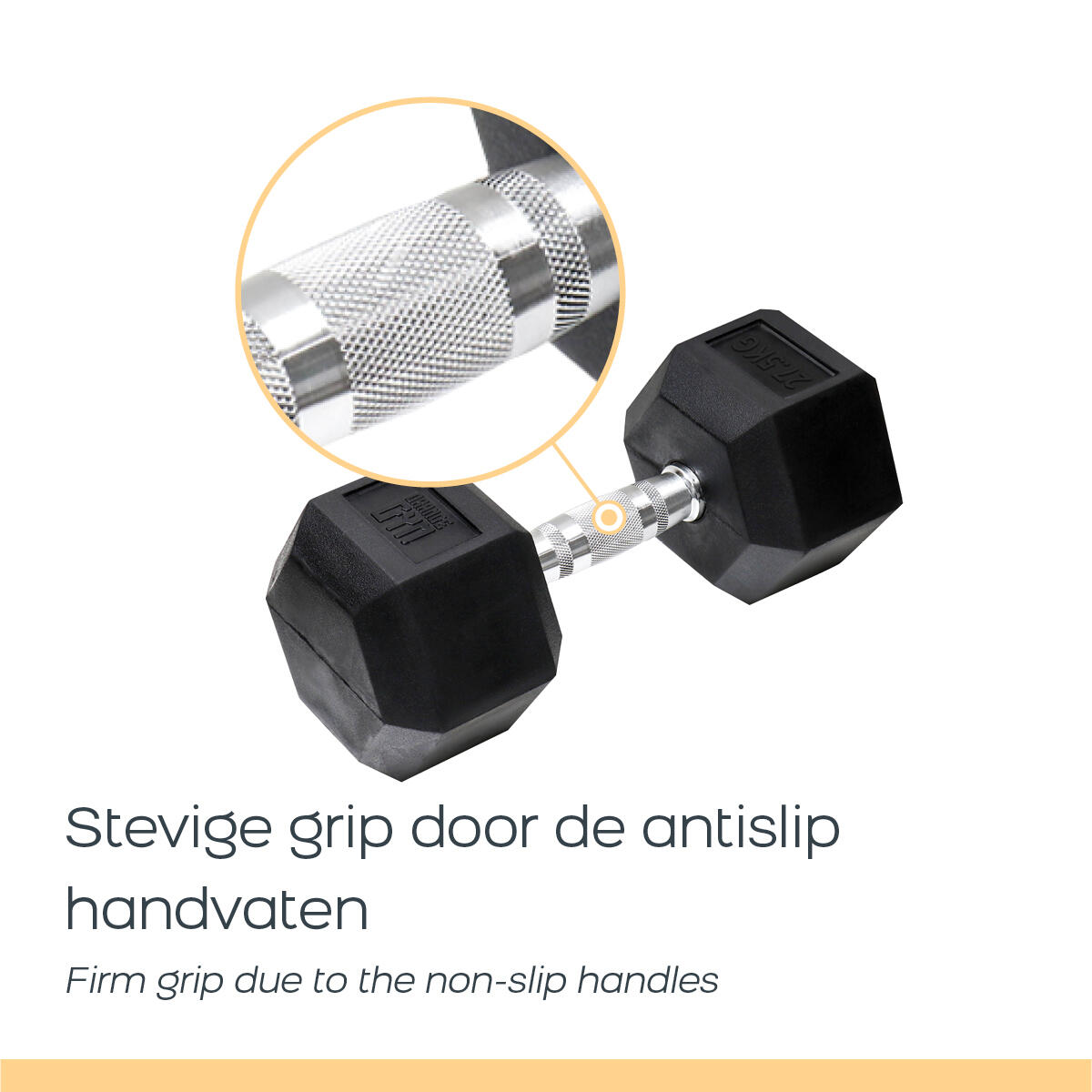 Orange Gym – Hex Dumbbell – 16kg 2/6