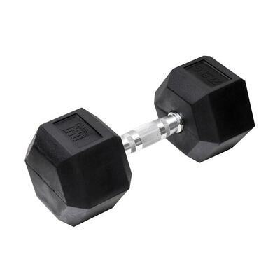 Orange gym hex dumbbell black - 16 kg