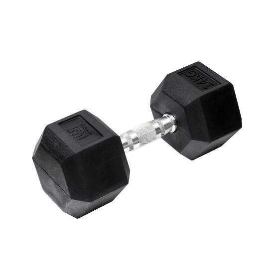 ORANGE GYM Orange Gym, Hex Dumbbell – 14KG – hexagon dumbbells – neoprene dumbbell