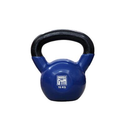 Orange gym vinyl kettlebell - 10 kg