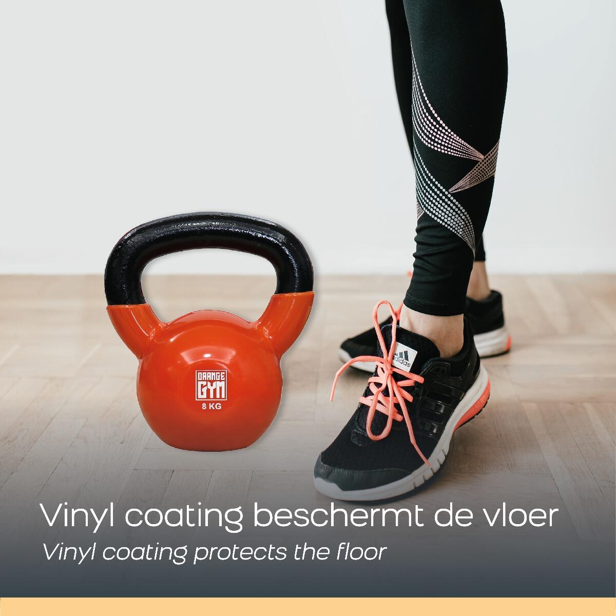 Orange Gym – Vinyl Kettlebell – 4kg 3/6