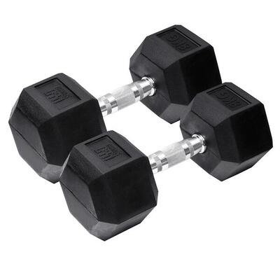 Orange gym hex dumbbell set van 2 x 2kg