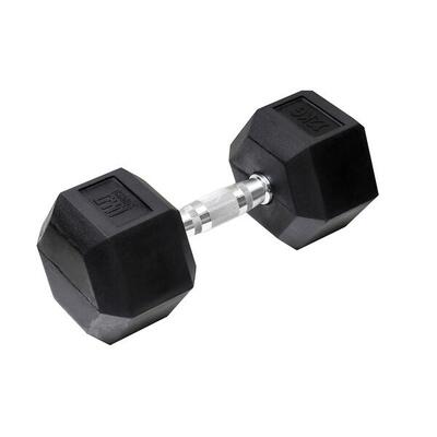 Orange gym hex dumbbell black - 22.5 kg