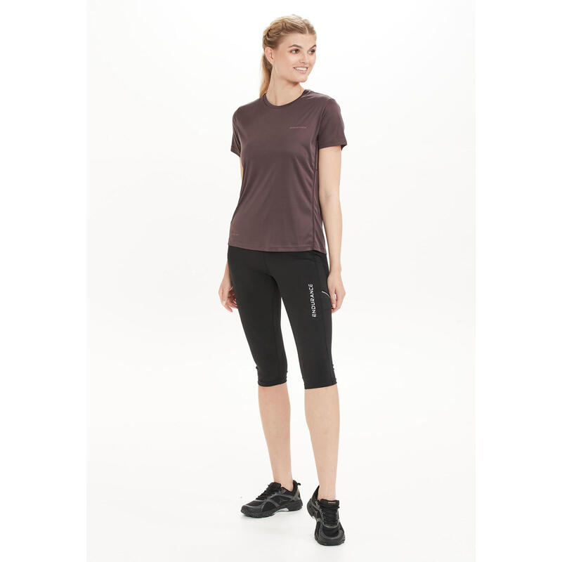 Tights Energy W 3/4 Laufsport Damen Black Atmungsaktiv ENDURANCE
