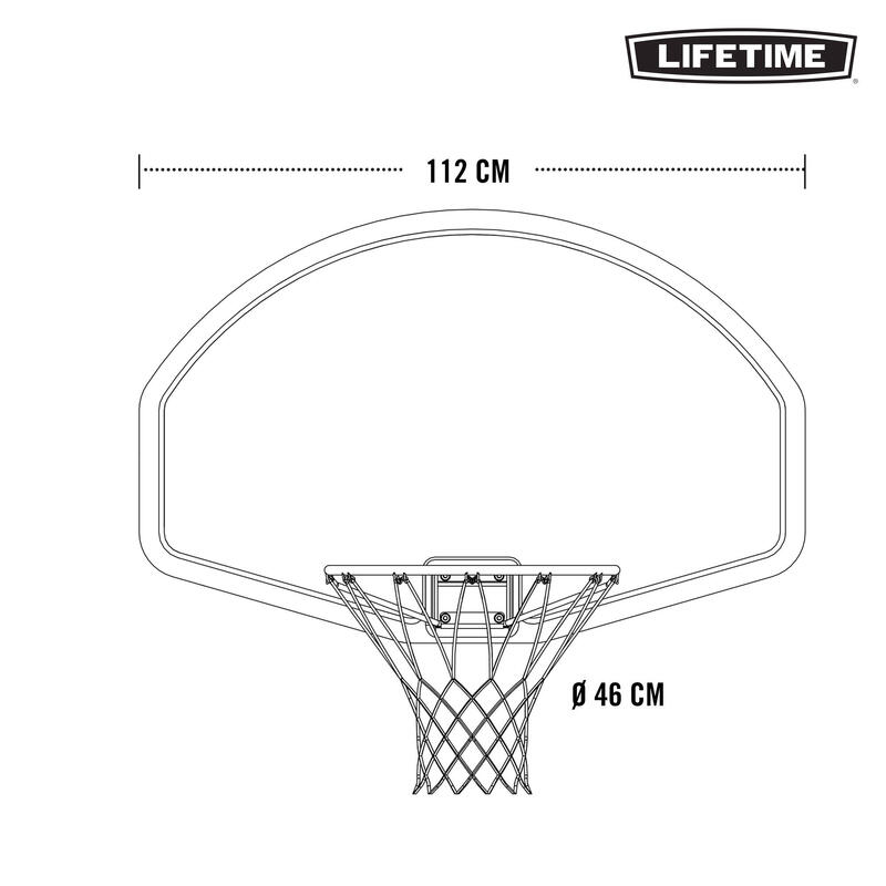 Tabela basquetebol ultra-resistente LIFETIME 112x72 cm UV100