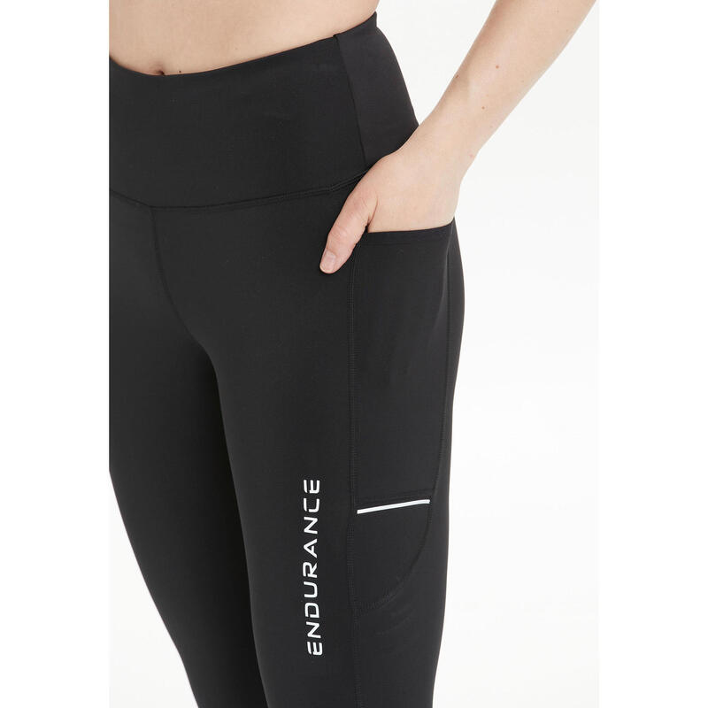 Sporthose Energy W Long Tights Laufsport Damen Black Atmungsaktiv ENDURANCE
