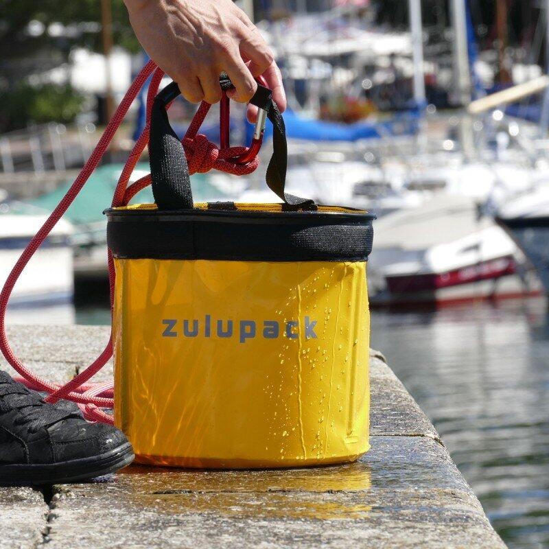 Seau souple & pliable 15L jaune Zulupack