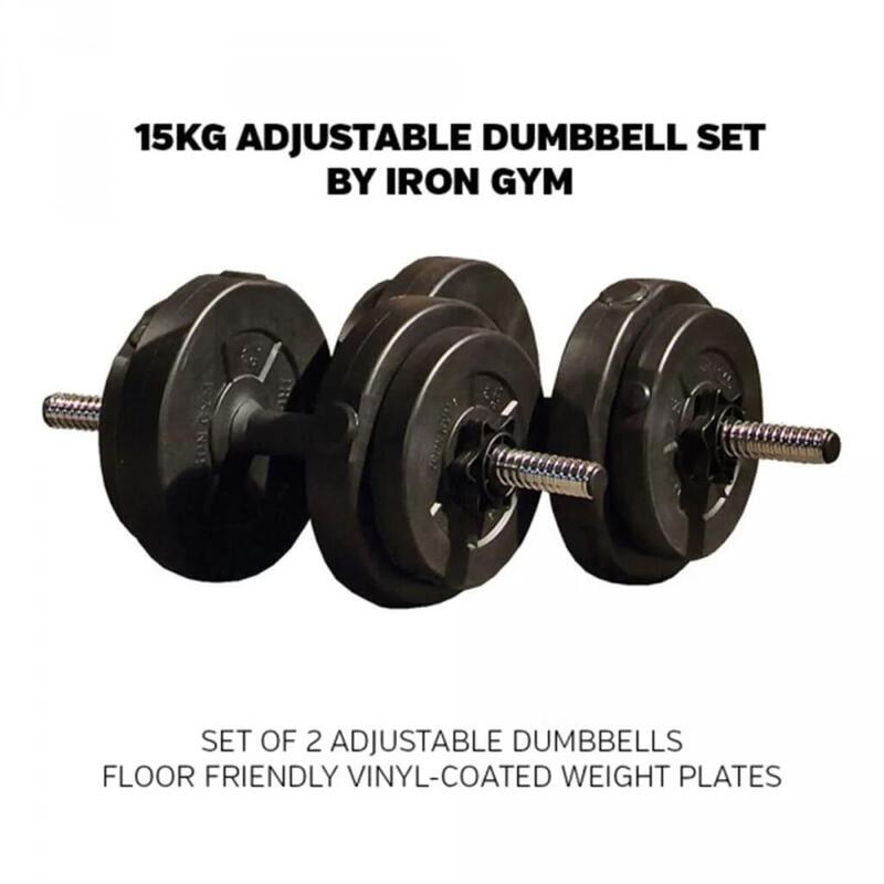 Iron Gym - Verstelbare dumbbellset - 15kg