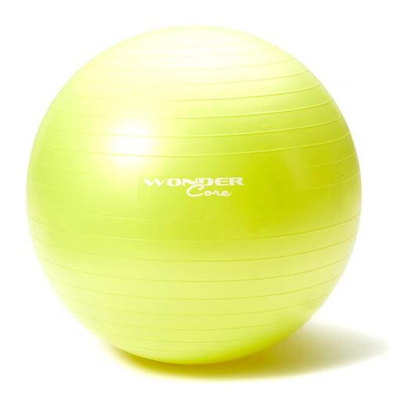 Wonder Core, Gym Fitness Ball 55 cm, incl. Pomp, Yoga Bal, Groen
