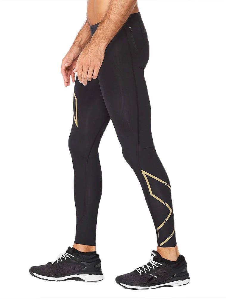 2XU Men's Light Speed ​​Compressie Tights - Zwart/Goud - Maat S 2/5