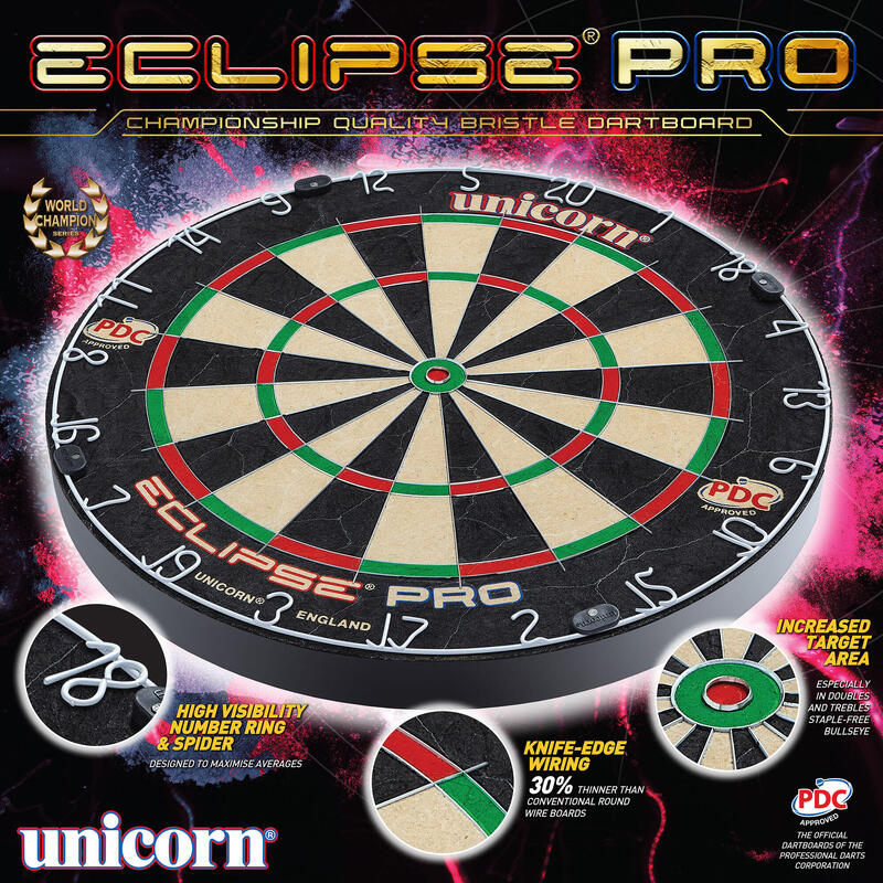 Refurbished - Steeldartscheibe - Eclipse Pro Sisalfasern - GUT