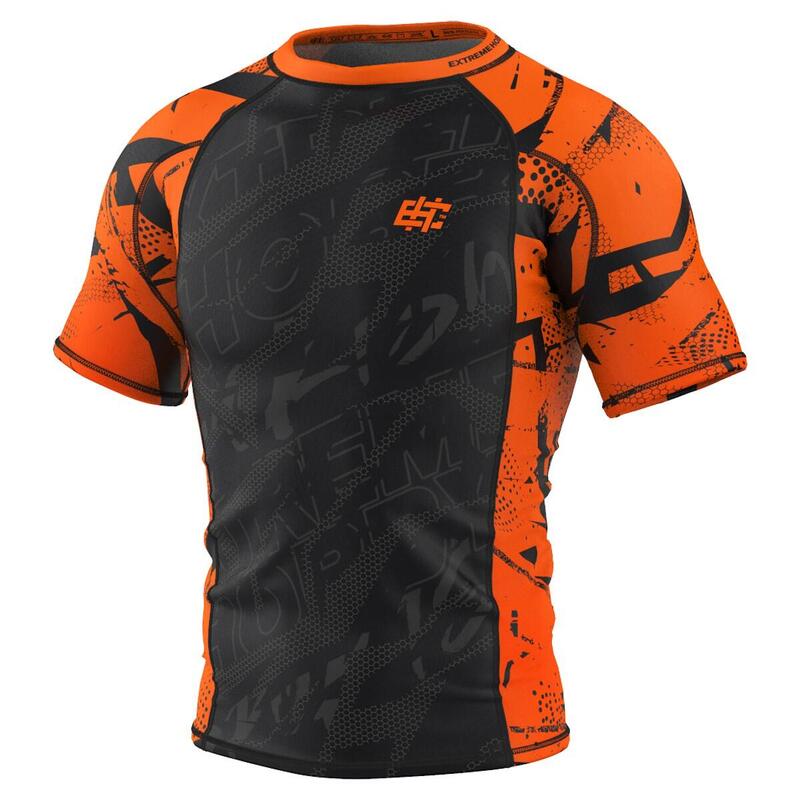 Rashguard fitness męski z krótkim rękawem EXTREME HOBBY NEO