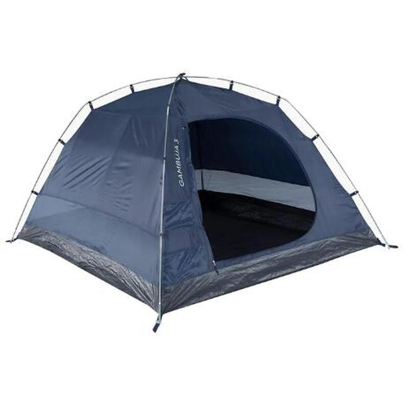 Tenda a cupola TAMBU GAMBUJA 4 | Tenda da campeggio per 4 persone | Grigio / Blu