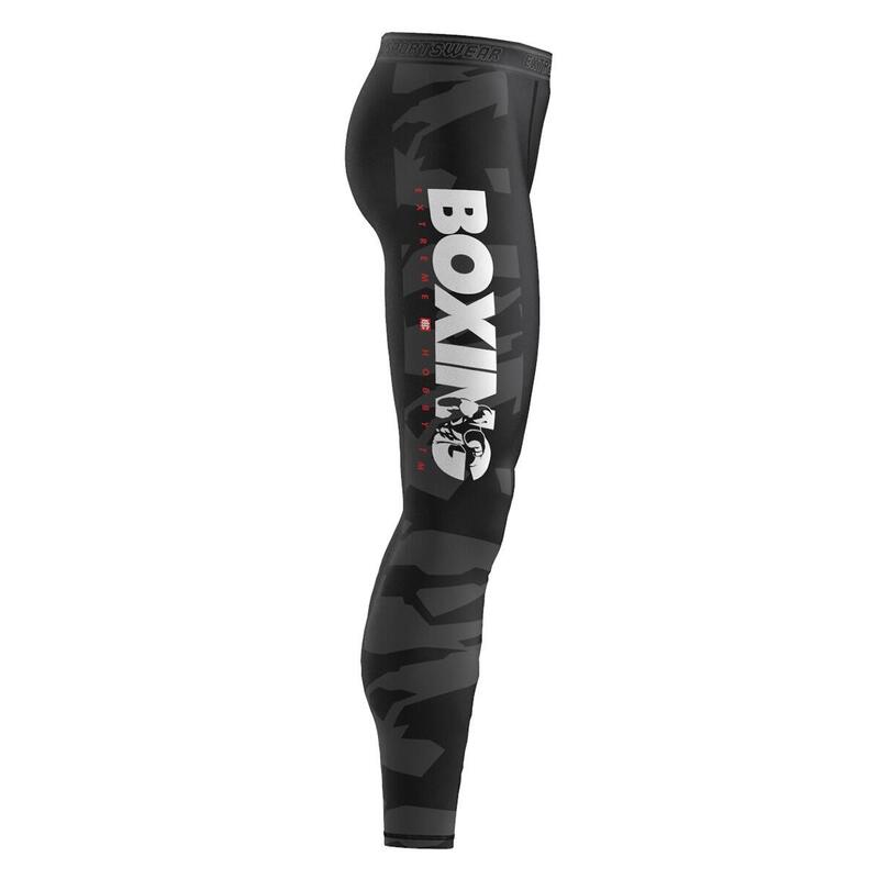 Legginsy sportowe męskie do MMA EXTREME HOBBY  BOLD BOXING