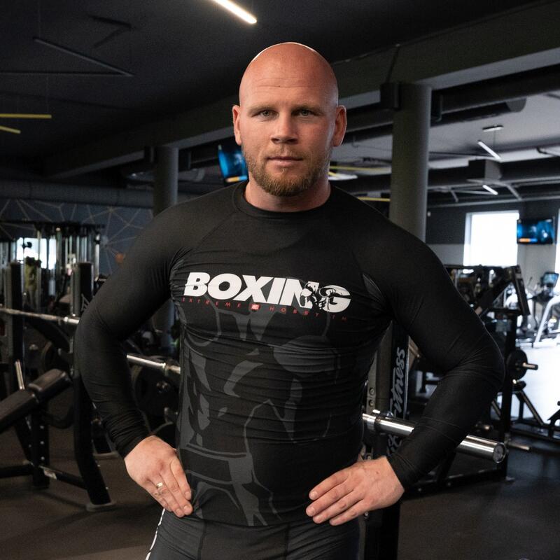 Koszulka męska z długim rekawem do MMA Extreme Hobby BOLD BOXING